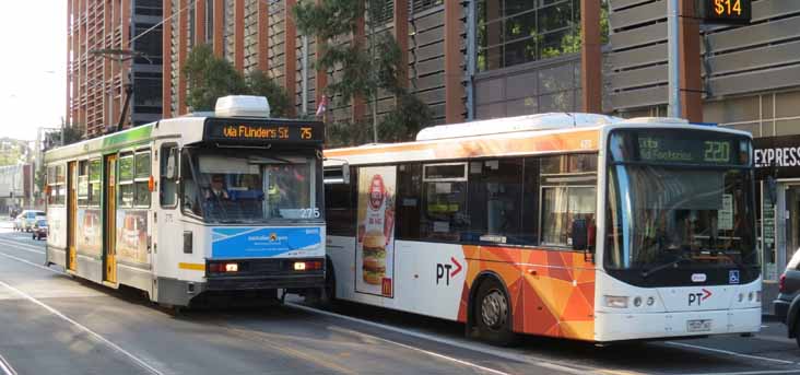 Yarra Trams Class A 275 & Transdev Melbourne Scania K230UB Volgren 420